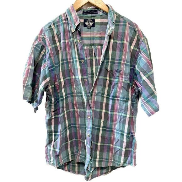 Dockers / Levis Mens Plaid Button Up Casual Shirt - Size‎ Large - Picture 1 of 6